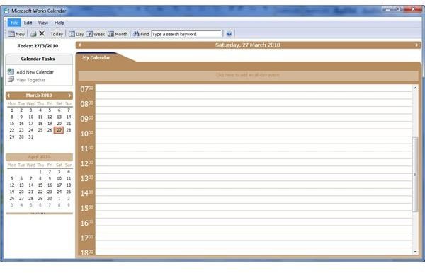 microsoft works calendar microsoft works calendar