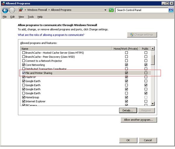 firewallfileandprint