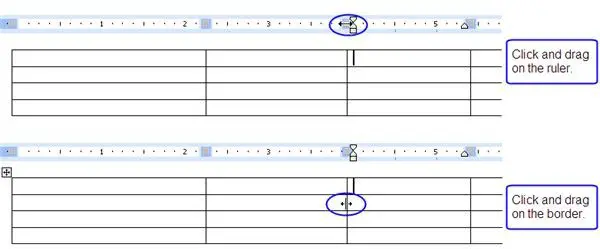 How To Adjust The Columns In A Microsoft Word Table Bright Hub